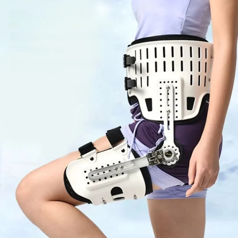 Brace support for hip and leg