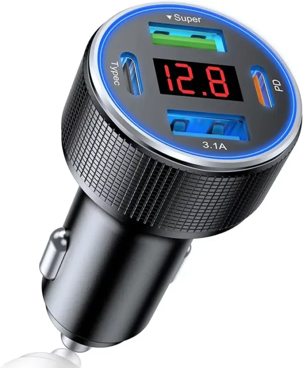 Car Fast Charging Adapter- 78W- 4 Ports